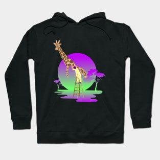 Colouring Giraffe T-shirt Design Hoodie